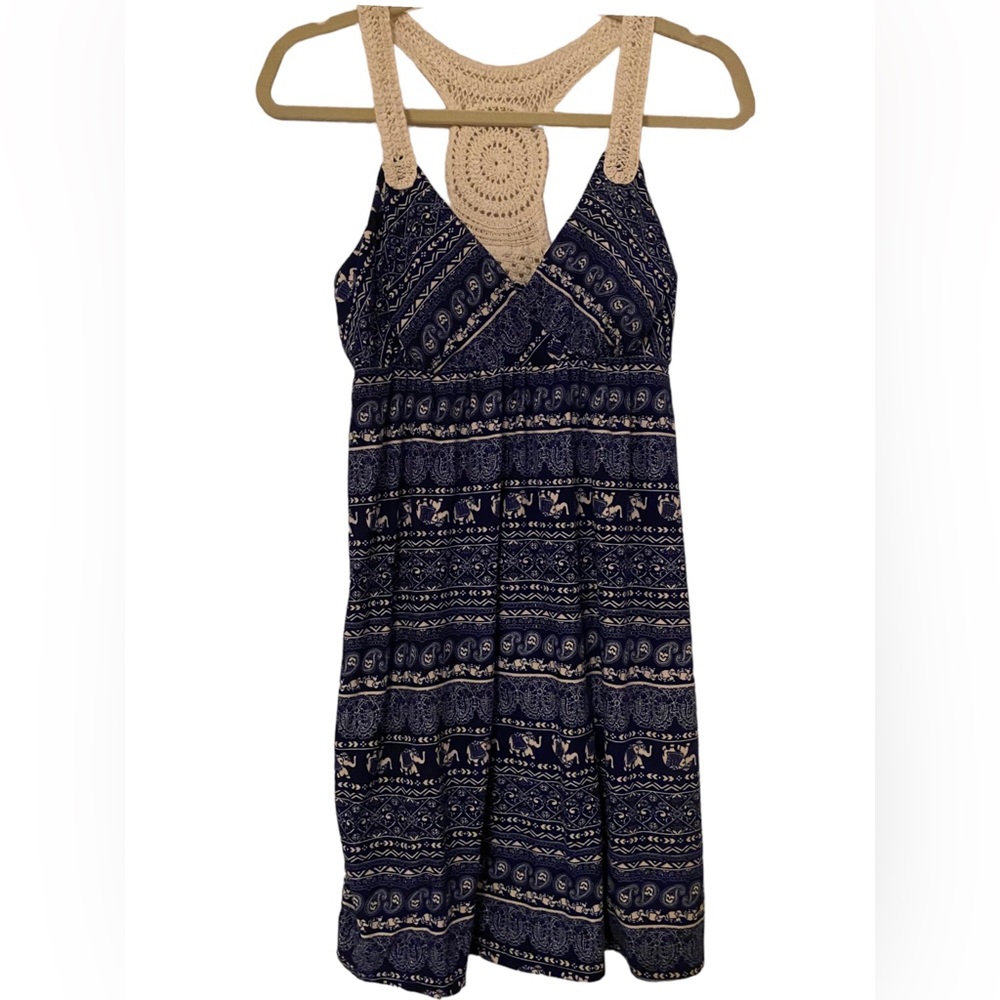 NB Boho Crochet Racerback Dress